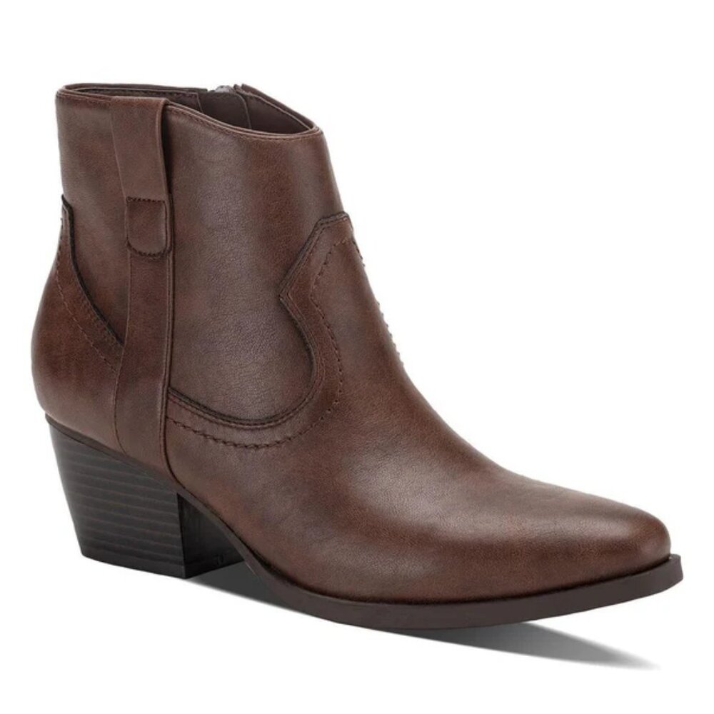 STYLE & CO Cowboy Western Boots Size 11 Brown Faux Leather Macy's NEW $80 msrp - Picture 11 of 12